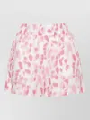 120% Lino Linen Lounge Shorts Relaxed Fit Pockets In Pink
