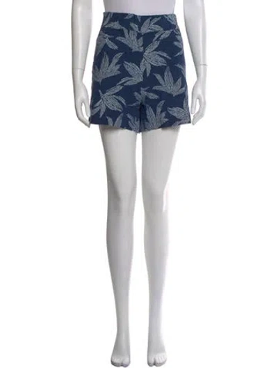 Pre-owned 120% Lino Linen Mini Shorts In Blue