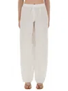 120% Lino Linen Pants In White