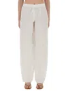 120% Lino Linen Pants In White