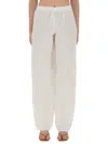 120% Lino Linen Pants In White