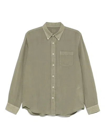 120% Lino Linen Shirt In Green