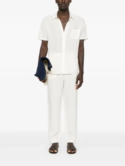 120% Lino Linen Shirt In White