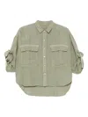 120% Lino Shirt In Green Linen