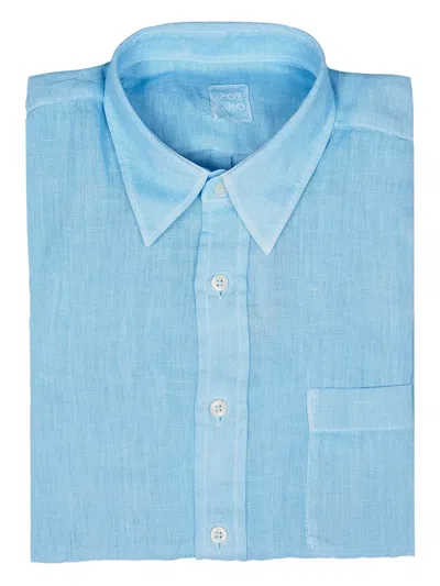 120% Lino Linen Shirt In Blue