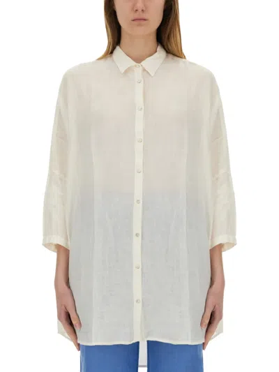 120% Lino Linen Shirt In White