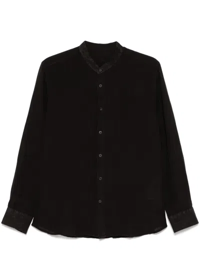 120% Lino Linen Shirt In Black