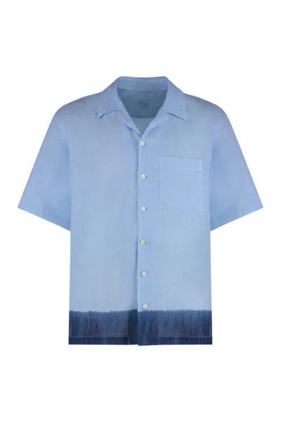 120% Lino Linen Shirt In Blue