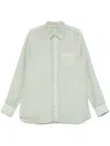 120% Lino Linen Shirt In Green
