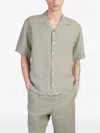 120% Lino Linen Shirt In Green