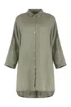 120% Lino Linen Shirt In Green