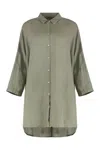 120% Lino Linen Shirt In Green