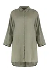 120% Lino Linen Shirt In Green