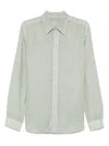 120% Lino Linen Shirt In Green
