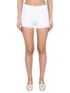 120% Lino Tailored White Linen Shorts