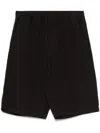 120% Lino Linen Bermuda Shorts In Black