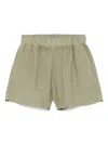 120% Lino Linen Shorts In Green