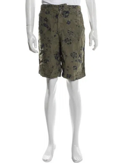 Pre-owned 120% Lino Linen Shorts In Green