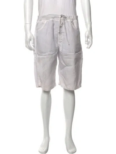 Pre-owned 120% Lino Linen Shorts In Grey
