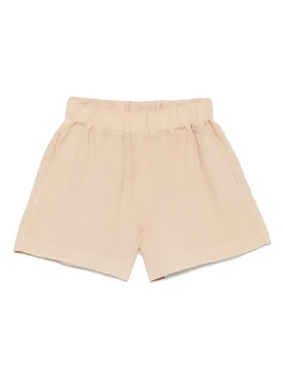 120% Lino Linen Shorts In Neutrals