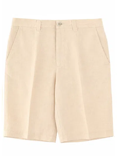 120% Lino Linen Shorts Size 48 It In Neutral