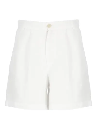 120% Lino Linen Shorts In White