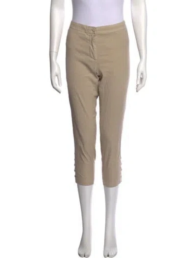 Pre-owned 120% Lino Linen Skinny Leg Pants W/ Tags In Neutral