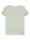 120% Lino T-shirt In Green Linen