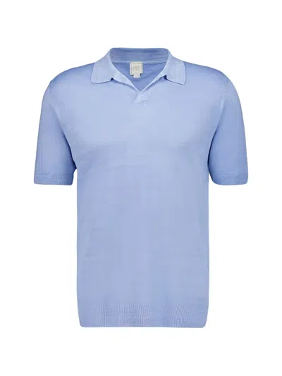 120% Lino Linen T-shirt In Blue