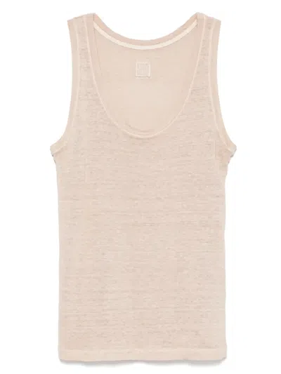 120% Lino Linen Tank Top In Neutrals