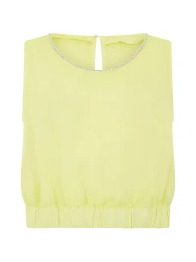 120% Lino Linen Top In Yellow