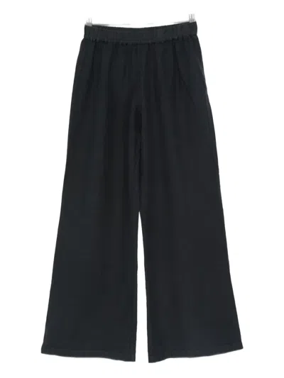 120% Lino Linen Trousers In Black