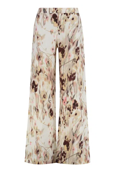 120% Lino Linen Trousers In Neutral