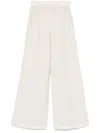 120% Lino Relaxed Wide-leg Linen Pants With Drawstring Waist In Neutrals