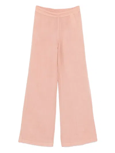 120% Lino Linen Trousers In Pink