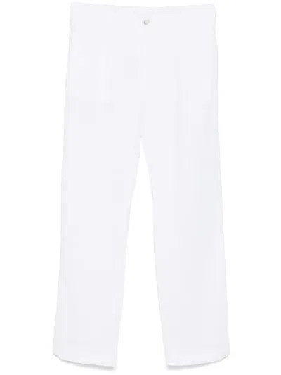 120% Lino Linen Trousers In White