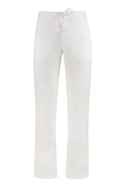 Isabel Benenato Linen Trousers In White