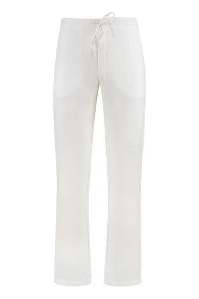 120% Lino Linen Trousers In White
