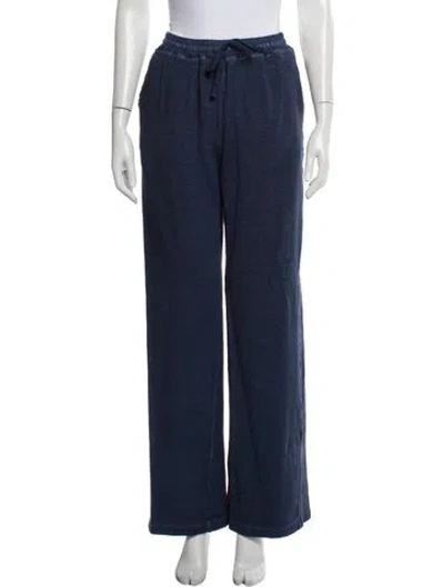 Pre-owned 120% Lino Linen Wide Leg Pants W/ Tags In Blue