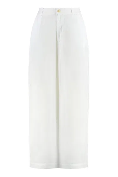 120% Lino Linen Wide Leg Trousers