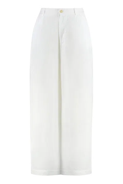 120% LINO 120% LINO LINEN WIDE LEG TROUSERS