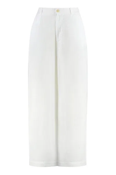 120% LINO 120% LINO LINEN WIDE LEG TROUSERS
