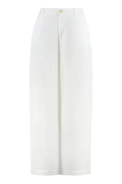 120% Lino Linen Wide Leg Trousers