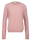 120% Lino Long-sleeve Knit Sweater In Pink