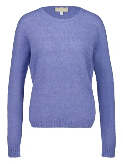 120% Lino Long-sleeve Maglia Jumper In Blue