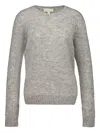 120% Lino Long-sleeve Maglia Sweater In Gray