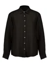 120% Lino Long-sleeve Shirt In Black