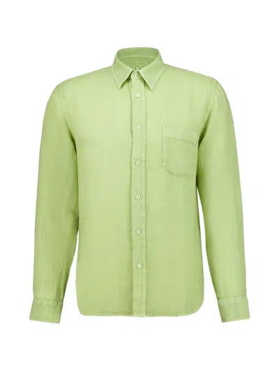 120% Lino Long-sleeve Shirt In Green