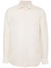 120% Lino Long-sleeves Linen Shirt In Neutrals