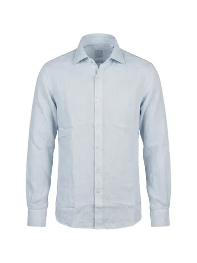 120% Lino Long-sleeve Linen Shirt In Multi